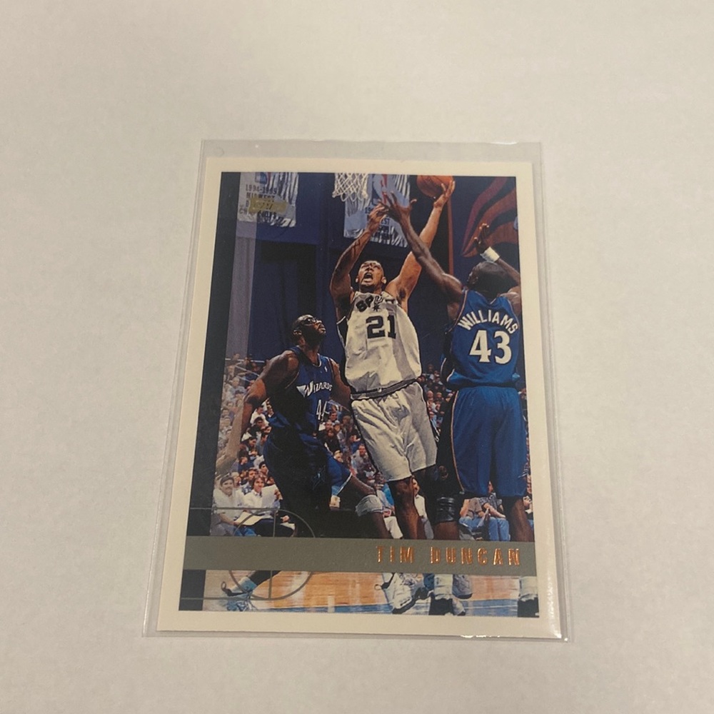 1997 Topps NBA Tim Duncan Basketball Card #115